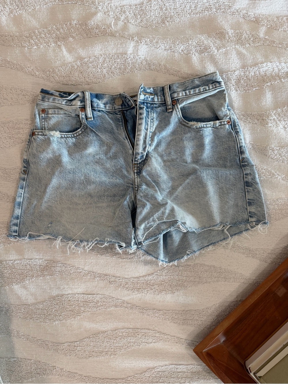 Light Wash Denim Cutoff Shorts - Casual Women's Shorts